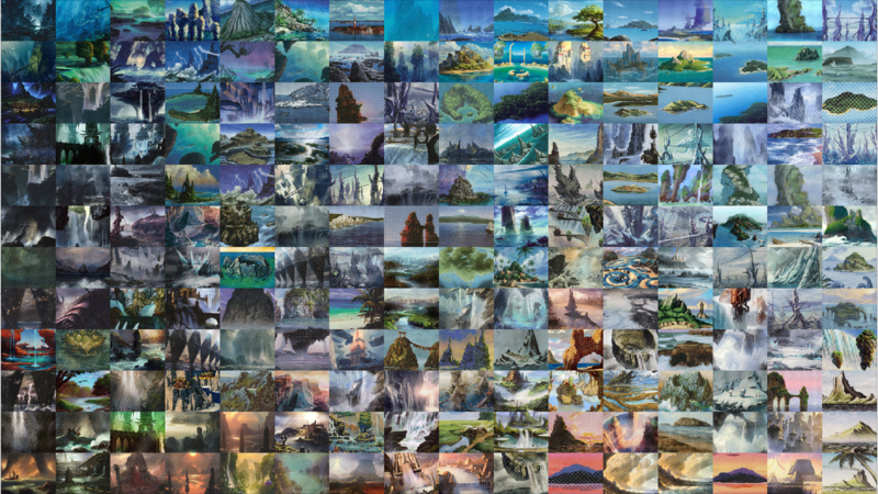Collage of unique Island illustrations